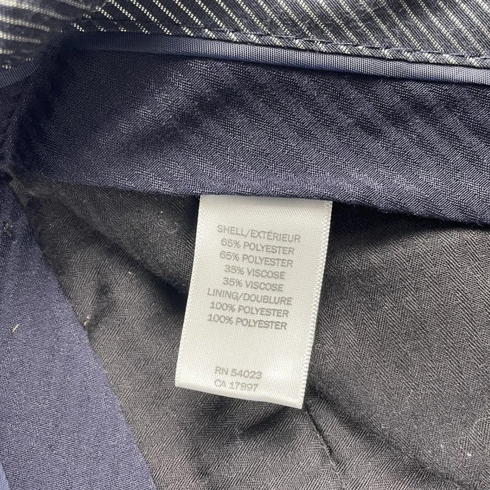 Banana Republic Dress Pants Mens 32x32 Tailored Slim Navy Blue Plaid Glen Check